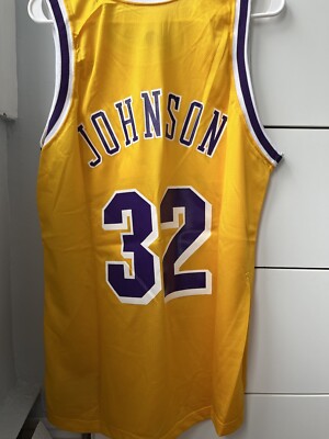 LAKERS 32番 JOHNSON ユニフォーム Champion VINTAGE Magic Johnson #32 Los Angeles Lakers Champion Size 44