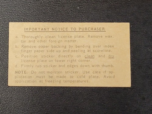 1984 May DELAWARE License Plate STICKER Date TAB Tag DE unused 84 vtg NOS - Picture 2 of 2