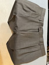 JoS A Bank double pleated, cuffed brown tweed dress pants