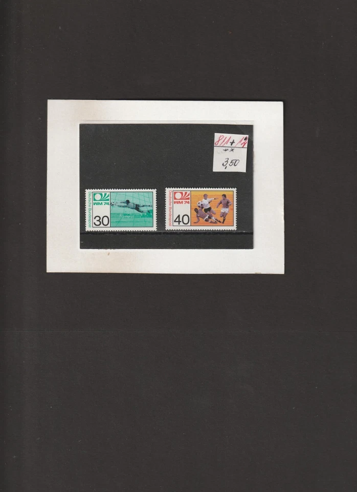 BRD - Mi. Nr. 811-812  " Fußballweltmeisterschaft Deutschland " Postfrisch O2X - Bild 1 von 1