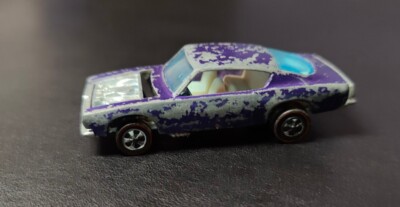 Vintage Hot Wheels Custom Barracuda Purple Redline Hong Kong Mattel Auto 1967