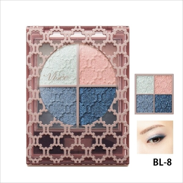 S コスメ×8 KOSE VISEE] Glossy Rich Eyes N BL-8 Eyeshadow Palette 5g