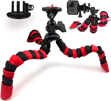 12” Flexible Tripod + Gopro Mount for Gopro 10 9 8 7 6 5 4 black Sjcam Xiaoyi