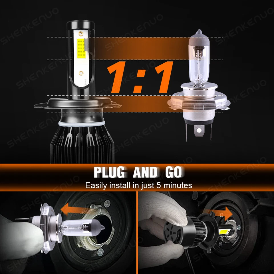 2X Faros LED redondos de 7"" para Chevrolet Bel Air 1953-1957/150/210 Impala Ford Foto 4 de 4