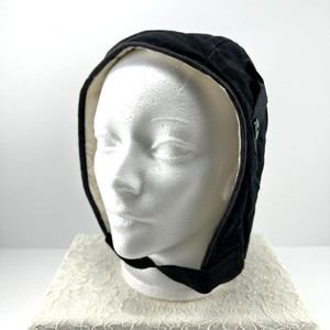 Hard Hat Liner Black Well Lined Flying Helmet Style Hook and Loop Close Vintage 