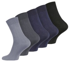 100% Cotton Socks Men Formal Dress Socks 5 Pairs Pack Premium Quality Seamless