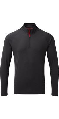 Gill Mens UV Tec Zip Neck Top - Black
