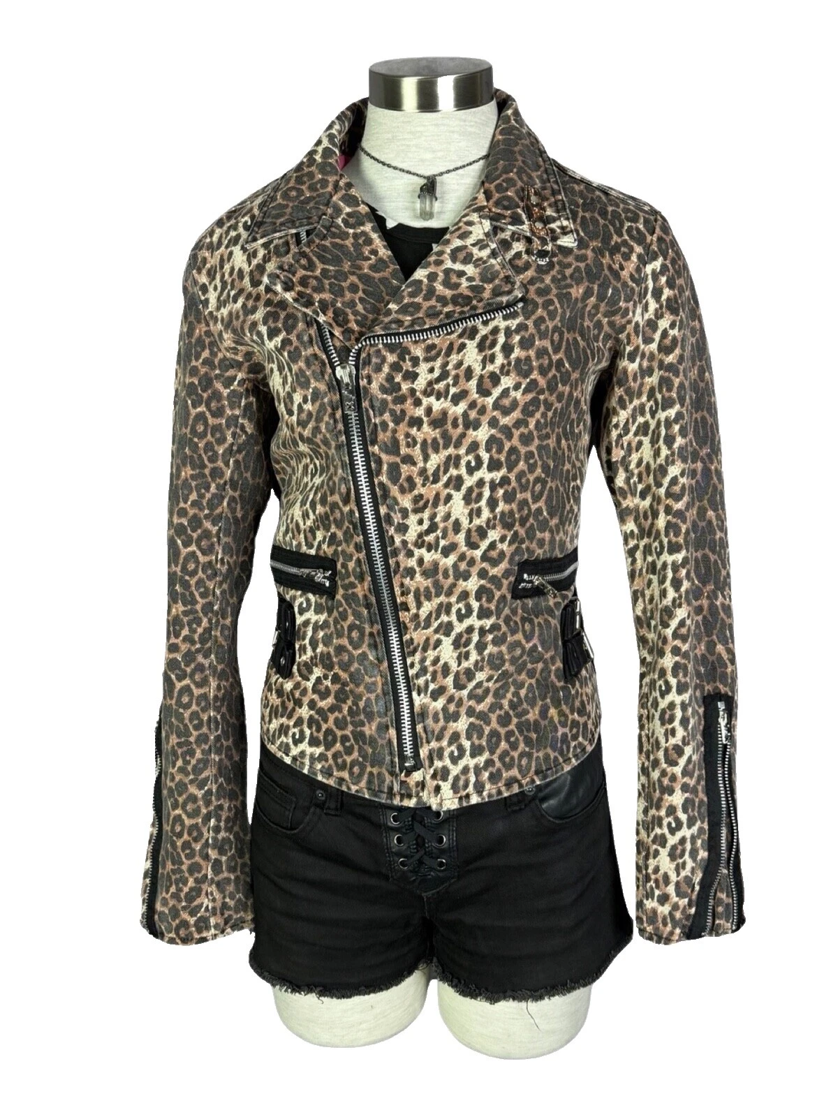 Animal print Steampunk abrigos, chaquetas y chalecos para Mujeres