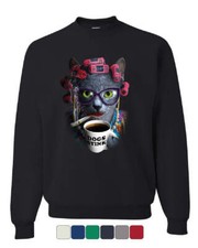 Crazy Old Cat Lady Sweatshirt Dogs Stink Funny Kitten Cat Lover Pet Sweater