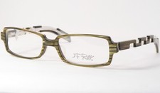 J.F. REY JF 1035 4514 Striped Olive UNIQUE RARE EYEGLASSES 48-18-142mm France