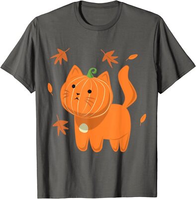 Funny Halloween Cat Shirt Cat Pumpkin Jack-O-Lantern Unisex T-Shirt