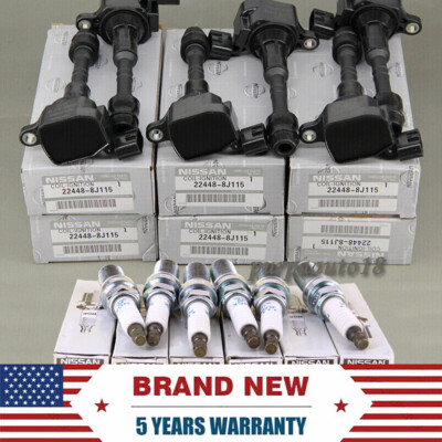 6 Pack OEM Ignition Coils & Spark Plugs For Altima Maxima Quest Murano 3.5 UF349