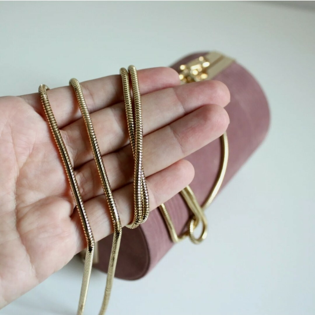 希少品 Jean Paul Gaultier handbag velour Jean Paul Gaultier Velvet Clutch Bag Pink Blush Gold Chain