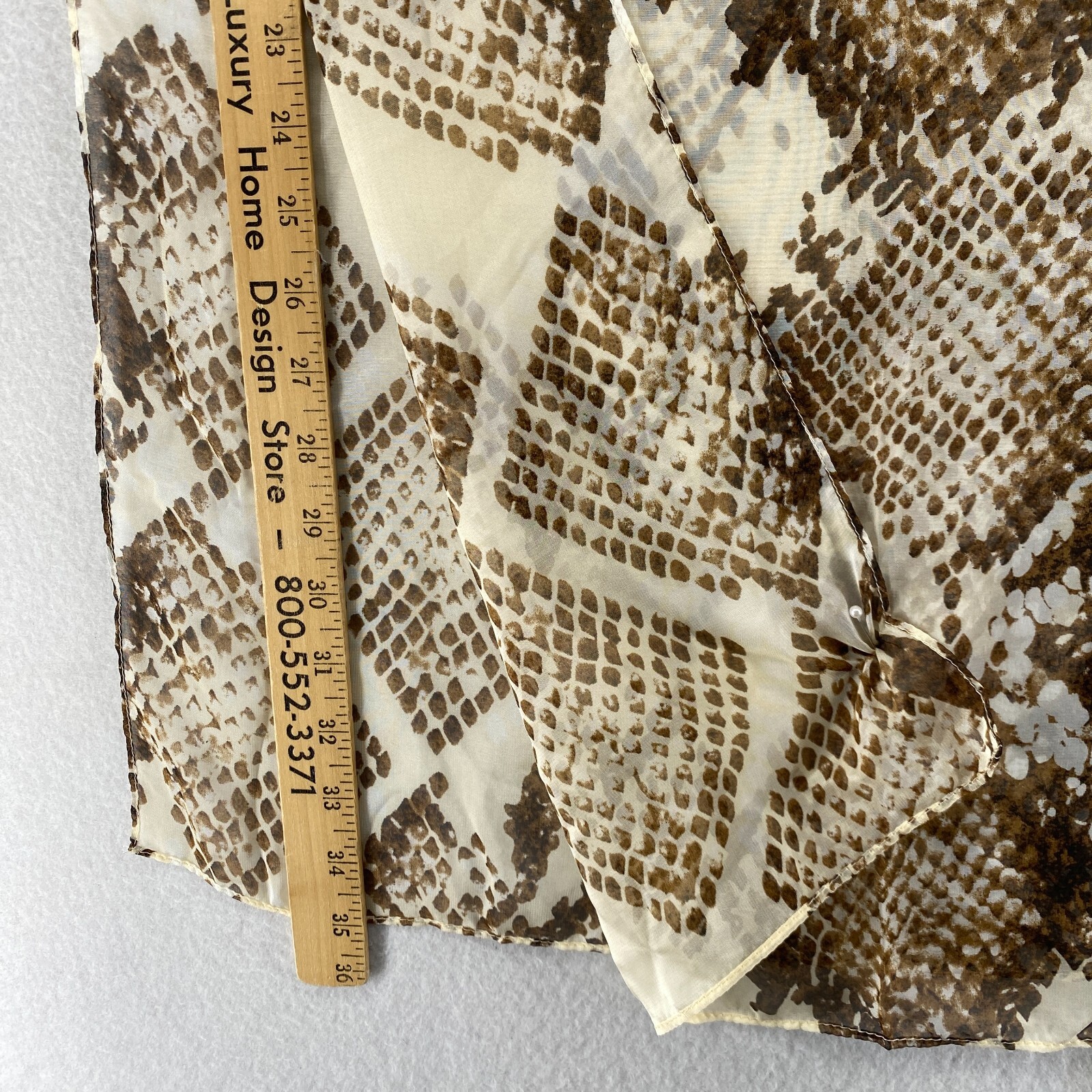 Womens Scarf OS Python Snakeskin Print Satin Shaw… - image 6