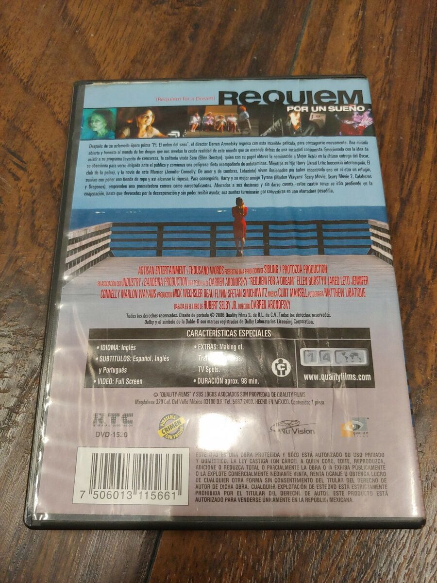 Requiem / Por Un Sueno DVD NEW DARREN ARONOFSKY SPANISH REQUIEM FOR A DREAM  