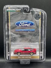 GREENLIGHT 1988 Ford Mustang Motorsport SLN Red LP Exclusive 1:64 Diecast Promo