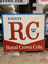 Huge Vintage Royal Crown Cola Metal Billboard Sign 94” x 82.5”