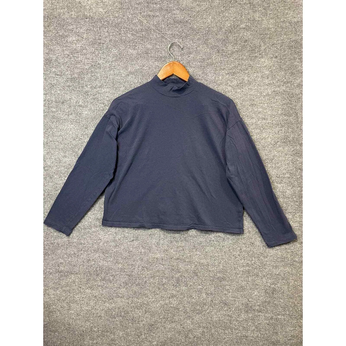 Navy blue mock turtleneck women's shop