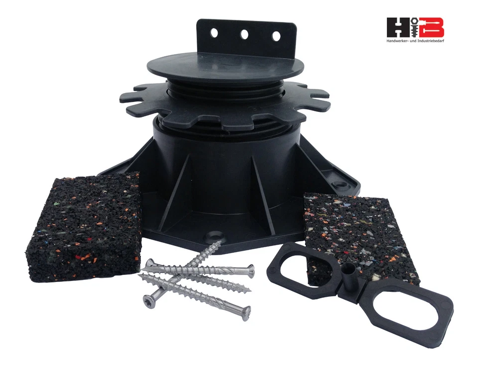 BEKO Terrassenbau genial mit Stützenfüßen,Balkenträger,höhenverstellbare Stelzlager