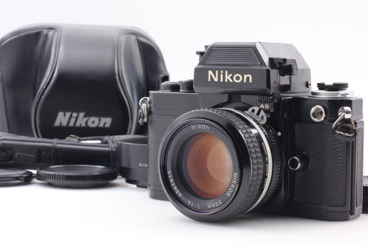 NEAR MINT w/ Case] Nikon F2 AS SLR 35mm Film Camera Black