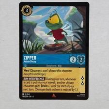 Zipper 141/204 Disney Lorcana Azurite Sea Regular Rare Card NM