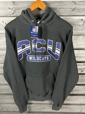 #ad Champion Abilene Christian ACU Wildcats Gray Hoodie Sweatshirt Mens Small NEW $15.00
