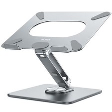 LSX7 Laptop Stand 360 Rotating Base Ergonomic Adjustable Riser Gray