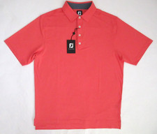 FootJoy Lisle Solid Polo Coral / Slate Sz Large RUNS BIG Fits Sz XL