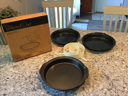 Pampered Chef Antihaft Kuchenform Set mit Bonus Schachbrett Einsatz #9611 SCHÖN! - Bild 3 von 5