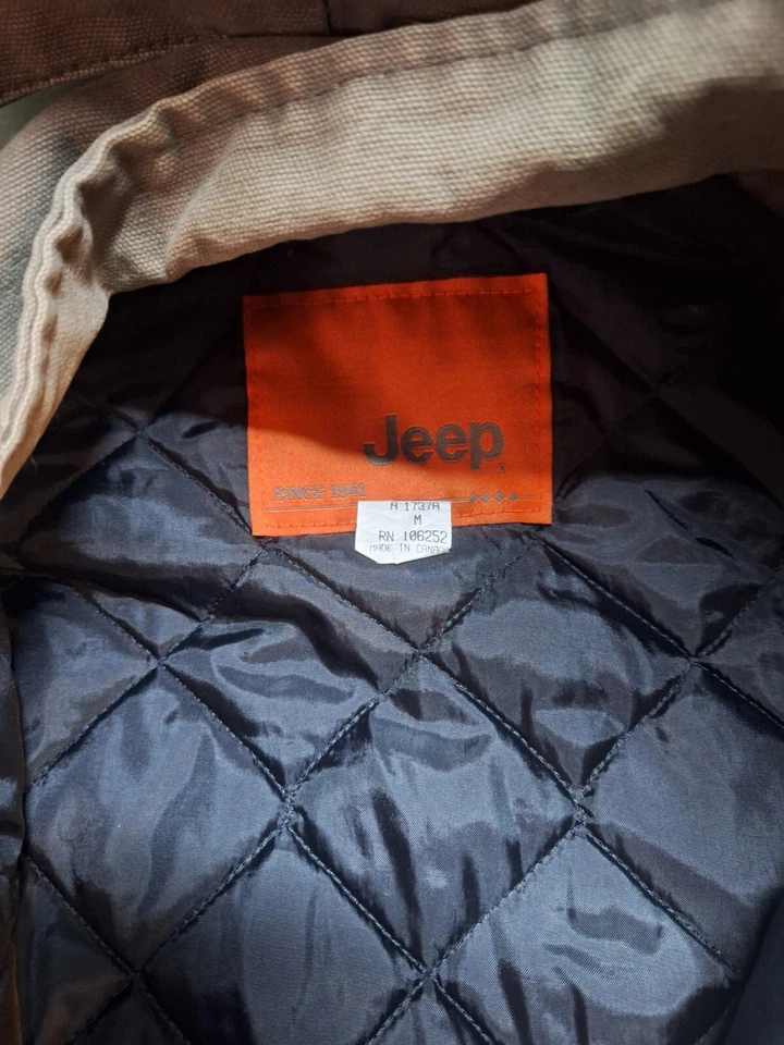 Abrigo de lona para tareas/granero marca Jeep Duck, capucha extraíble, mediano para hombre Foto 3 de 4