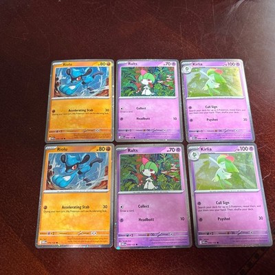 Pokémon Mega Evolution 2 Kirlia 059, 2 Ralts 058, 2 Riolu 076/132 Cosmos Holos