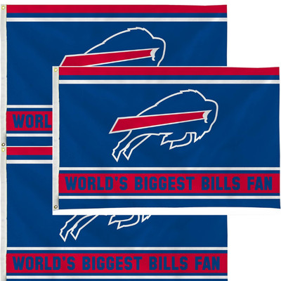 3 Pack Buffalo Bills 3x5 Flag Banner NFL Single Sided Indoor Outdoor w/ Grommets