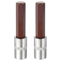 "2 StüCk Sechskant-Bits H14 1/2\" Antrieb 4\" LäNge S2 Stahl FüR CR-V Stecknuss"