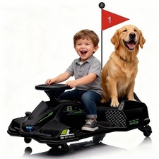 12V Ride On Drift Kart with 45W Brushless Motor Electric Drifting Go-Kart Car
