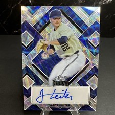 2022 Leaf Metal #BA-JL1 Jack Leiter Rangers Auto /7