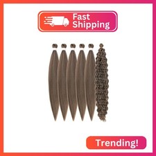Ash Brown Boho Braiding Hair Mixed Deep Wave Boho Braids Hair for Braiding