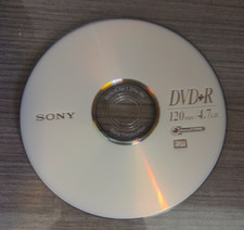 1x Sony DVD R Single Blank Disc Recordable, 120 min 4.7 GB, New