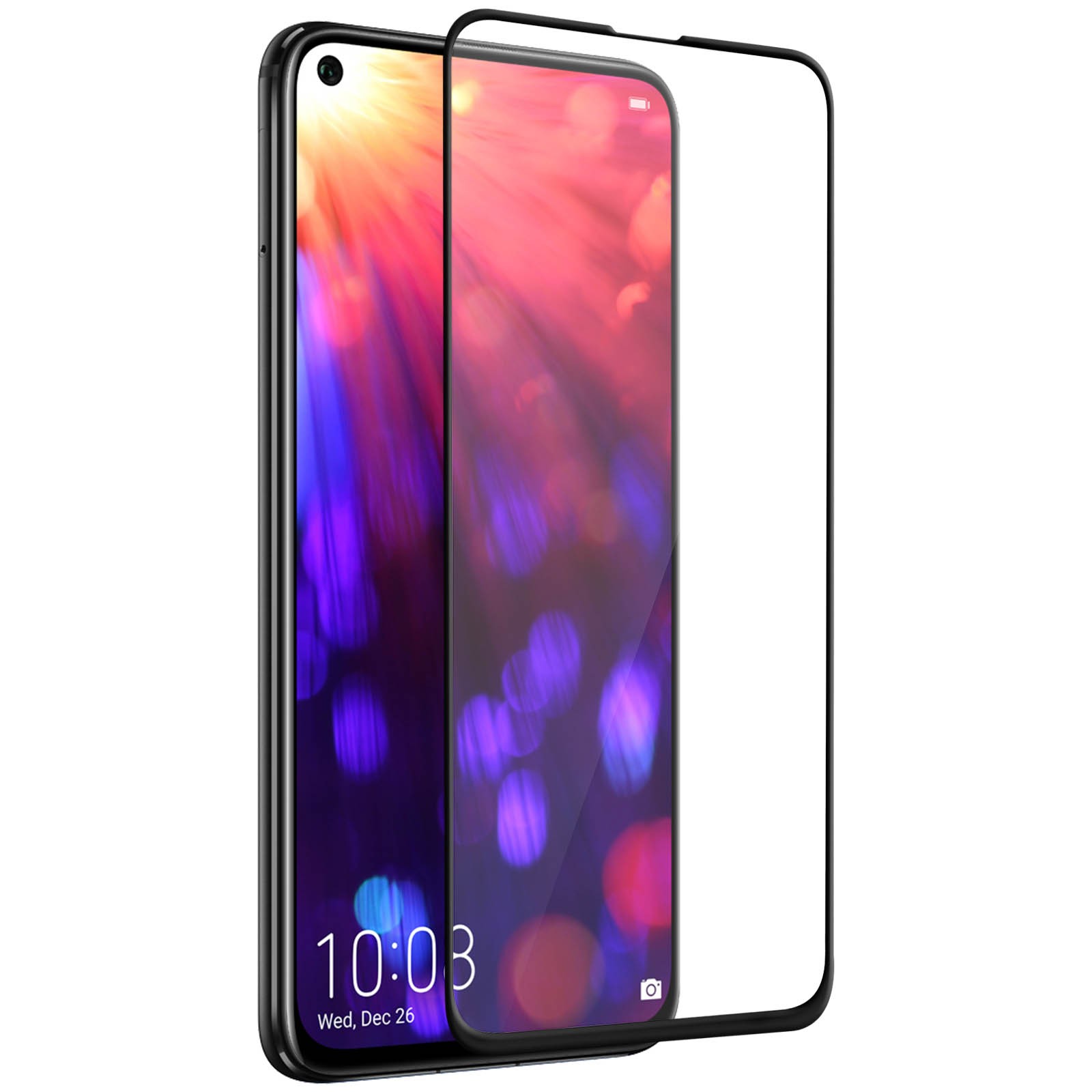 Verre trempé Honor View 20 biseauté ultra résistant anti rayures