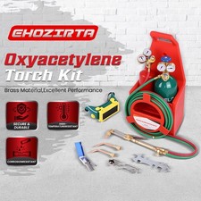 Welding Cutting Torch Kit w/ Oxygen Acetylene Regulators W/Tote Case Tank