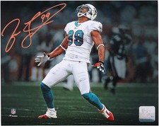 Fotografía autografiada de Jason Taylor de los Miami Dolphins de 8" x 10" Scream Spotlight