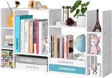 Estante de Escritorio Organizador 3 Niveles Estantería de Escritorio Computadora Escritorio Pequeña Mesa Hutch