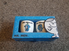 Mr Men Egg Cup Set of 2– Mr Perfect & Mr Grumpy - Boxed