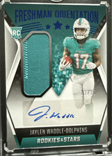 2021 Panini Rookies & Stars - Jaylen Waddle FO-JW Prime (RC, MEM, AU) /25