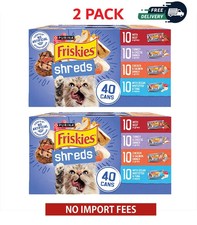 2 pack Purina Friskies Shreds Gravy Variety Pack, Wet Cat Food, 5.5 oz Cans 40