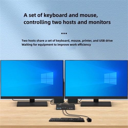 2 In 2 Out 8K 120Hz DP HDMI USB3.0 KVM Switcher 2x2 For 2 Computers 2 Monitors - Afbeelding 8 van 14