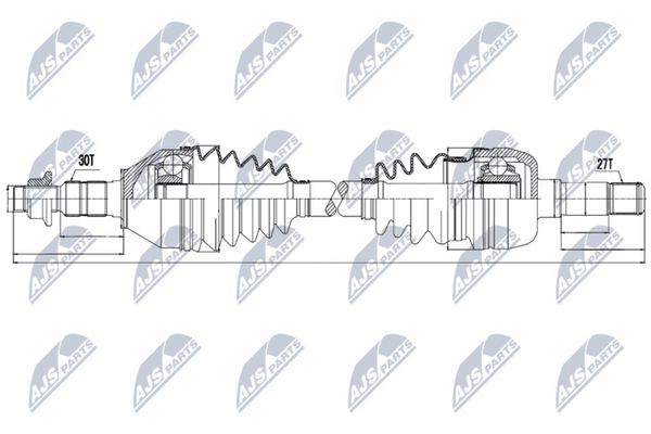 NTY Antriebswelle NPW-PL-036 FüR Opel Saab Vauxhall-image