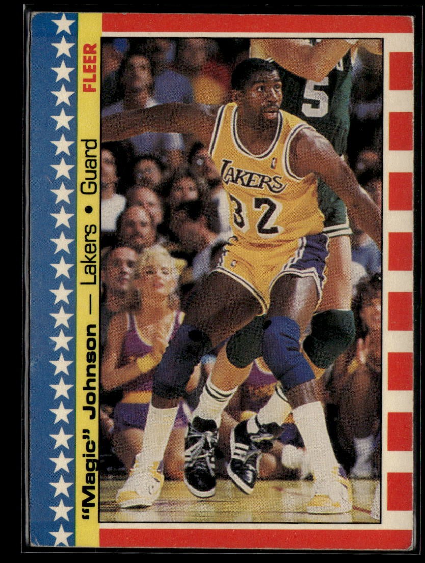 1987-88 Fleer #1 Magic Johnson Stickers KE