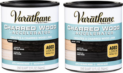 347105-2PK Charred Wood Accelerator, Quart, Black, 2 Pack