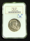 1963 FRANKLIN HALF DOLLAR NGC MS 64