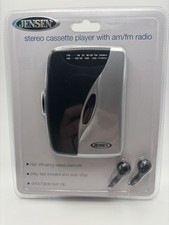 2013 Jensen SCR68B Stereo Cassette Player AM/FM Radio w/ Earbuds Walkman NEW